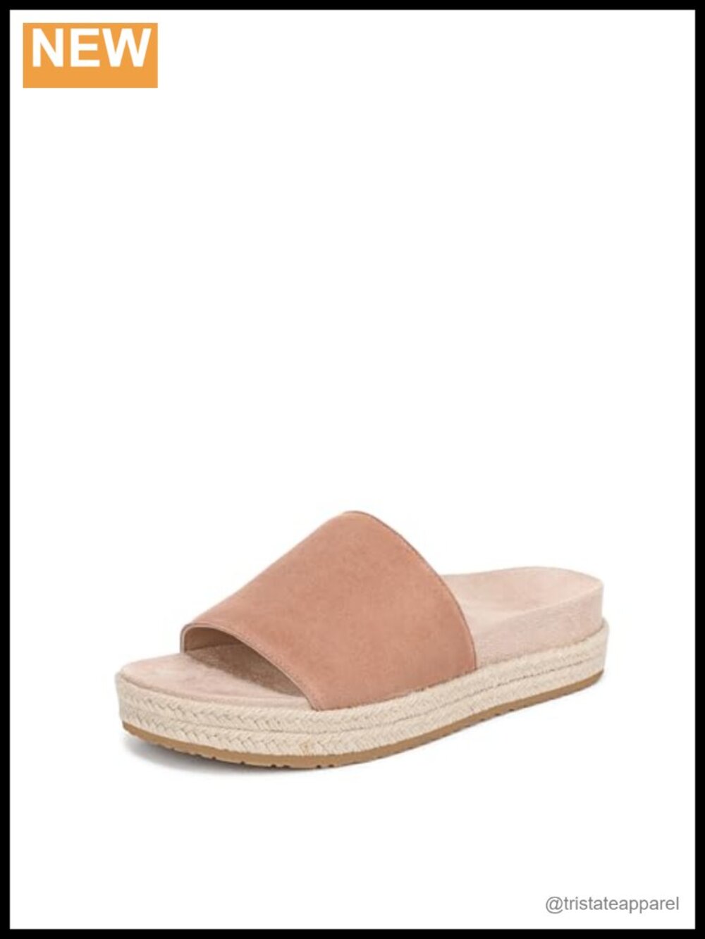 Suede Platform Espadrille Wedge Sandal with Arch Support Slip On
